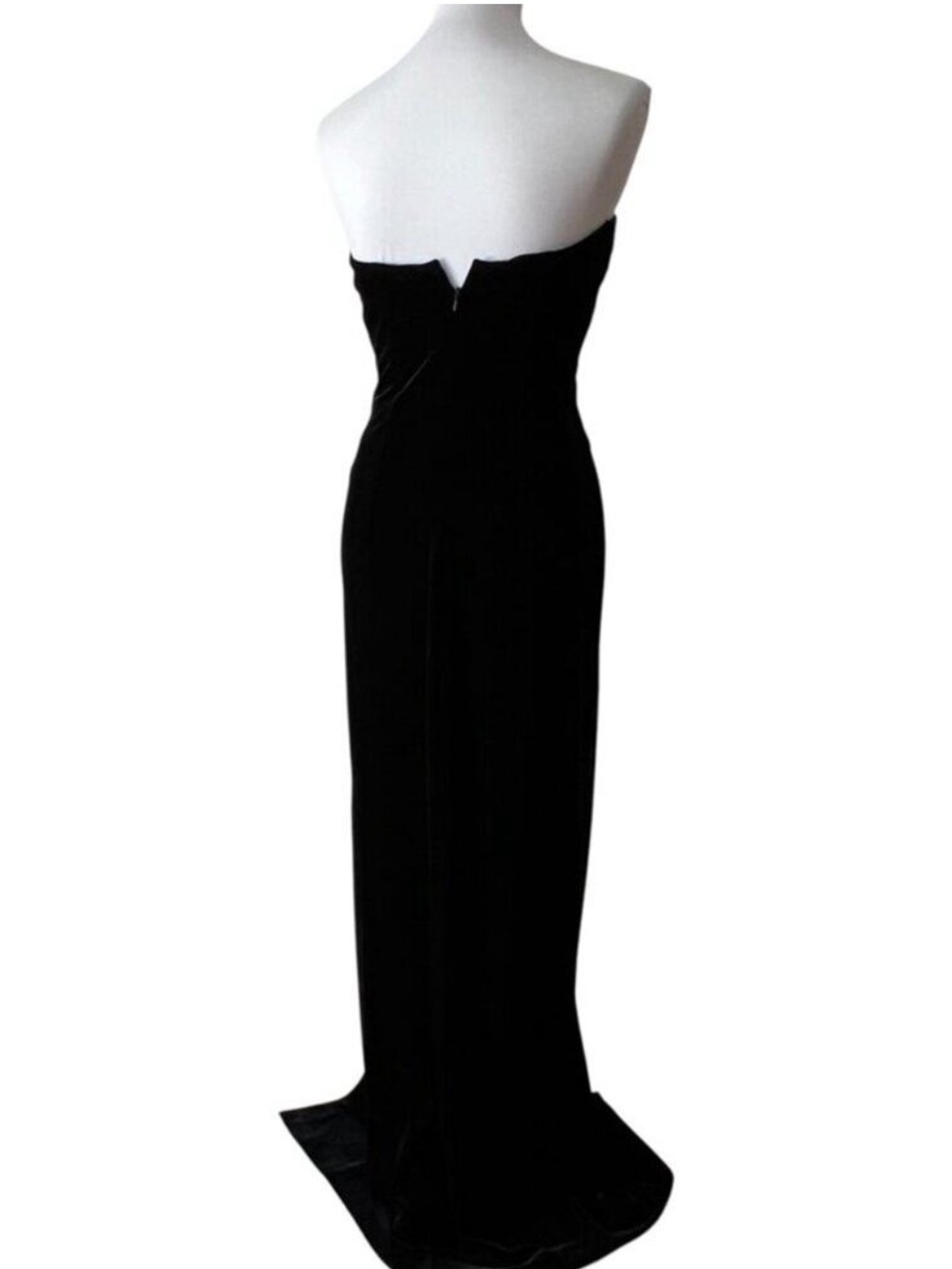Vintage Formal Gown Small Minimalist Y2K Dress Strapless Long 90s Maxi Hoco Whim - Picture 5 of 17